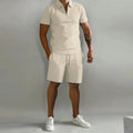 Levi | Relaxed Fit Zip Polo Shirt and Shorts Set