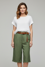 Lidia | High Waist Tailored Cuffed Shorts