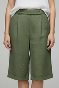 Lidia | High Waist Tailored Cuffed Shorts