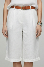 Lidia | High Waist Tailored Cuffed Shorts
