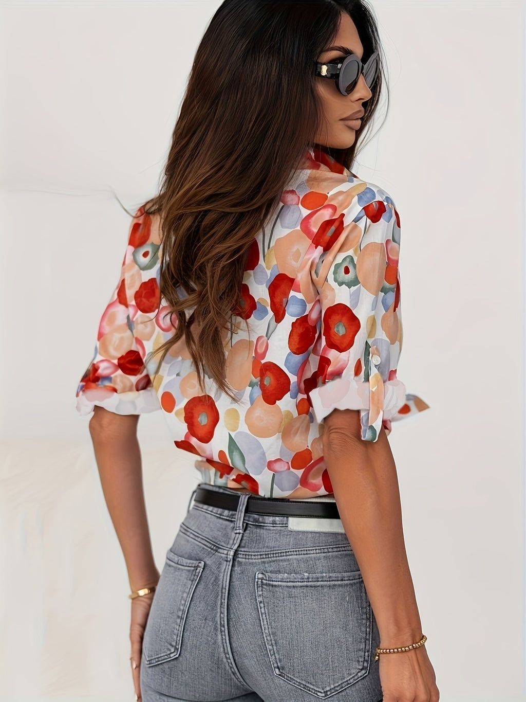 Linnea | Relaxed Fit Floral Button-Down Blouse