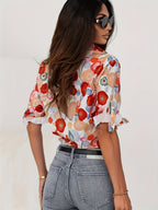Linnea | Relaxed Fit Floral Button-Down Blouse