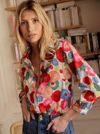 Linnea | Relaxed Fit Floral Button-Down Blouse
