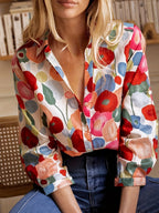 Linnea | Relaxed Fit Floral Button-Down Blouse