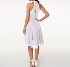 Liv | Sleeveless Halter Neck Midi Dress
