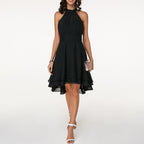 Liv | Sleeveless Halter Neck Midi Dress