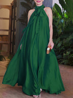 Louisa | Loose Fit Sleeveless Halter-Neck Jumpsuit With Pockets