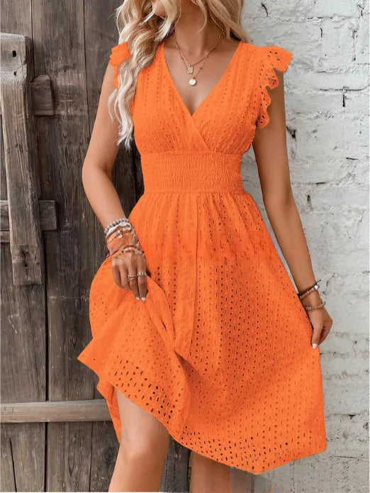 Lucia | Flared A-Line V-Neck Summer Dress