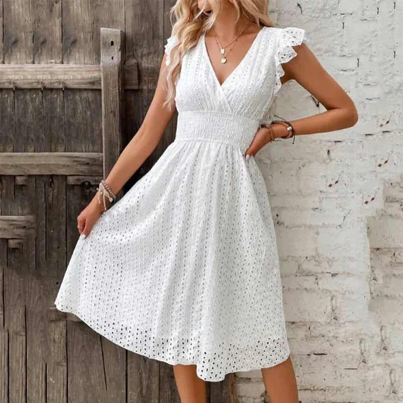 Lucia | Flared A-Line V-Neck Summer Dress