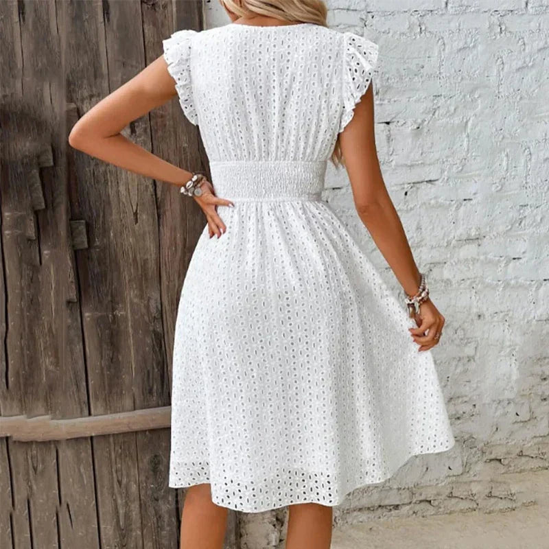 Lucia | Flared A-Line V-Neck Summer Dress