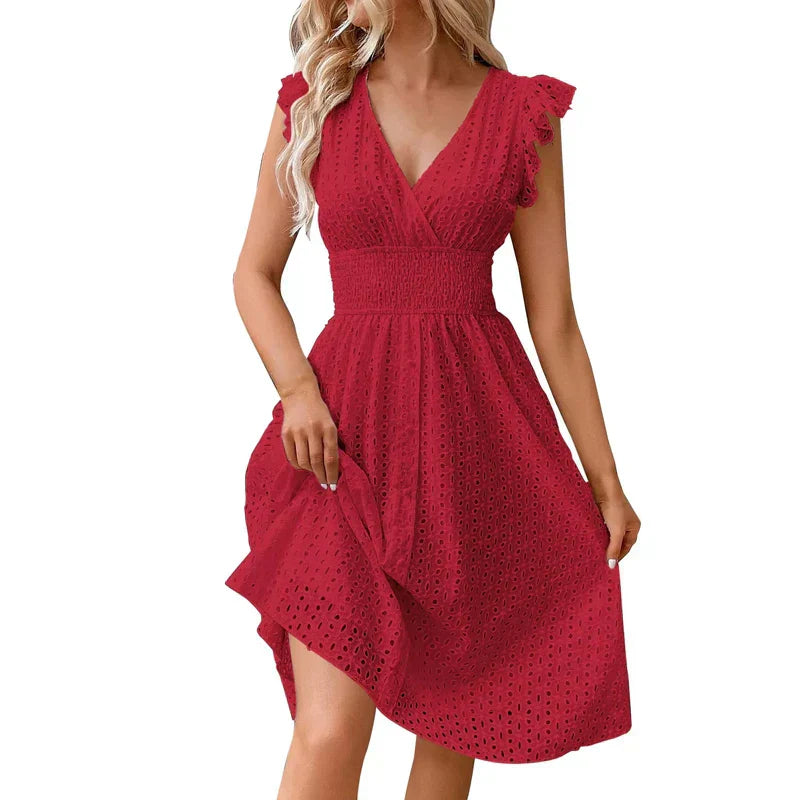 Lucia | Flared A-Line V-Neck Summer Dress