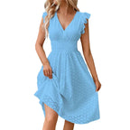 Lucia | Flared A-Line V-Neck Summer Dress