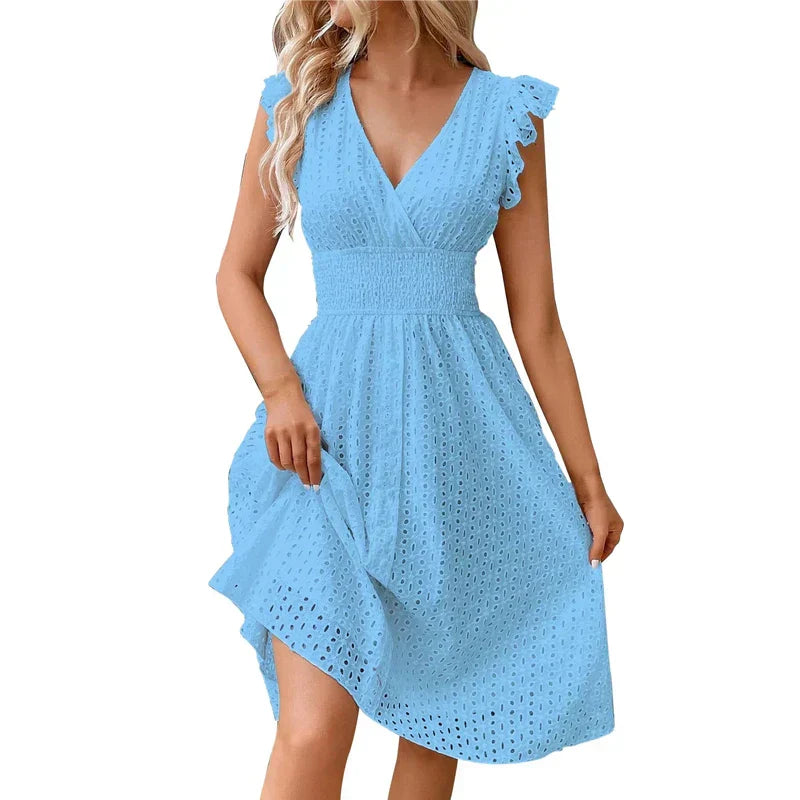 Lucia | Flared A-Line V-Neck Summer Dress