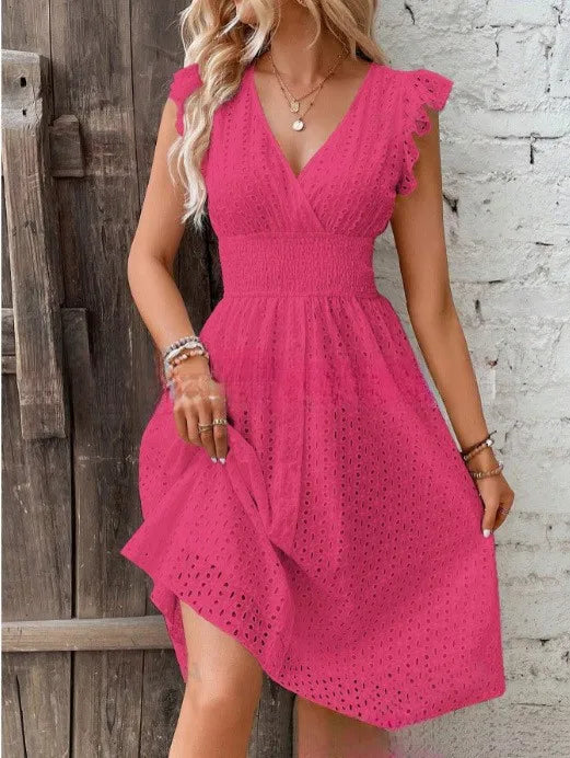 Lucia | Flared A-Line V-Neck Summer Dress