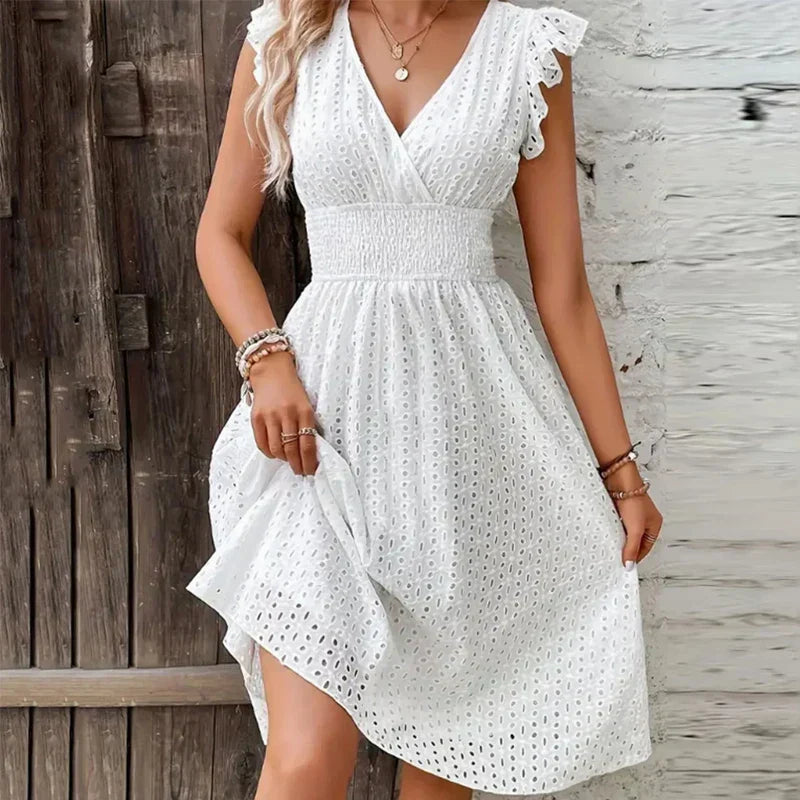 Lucia | Flared A-Line V-Neck Summer Dress