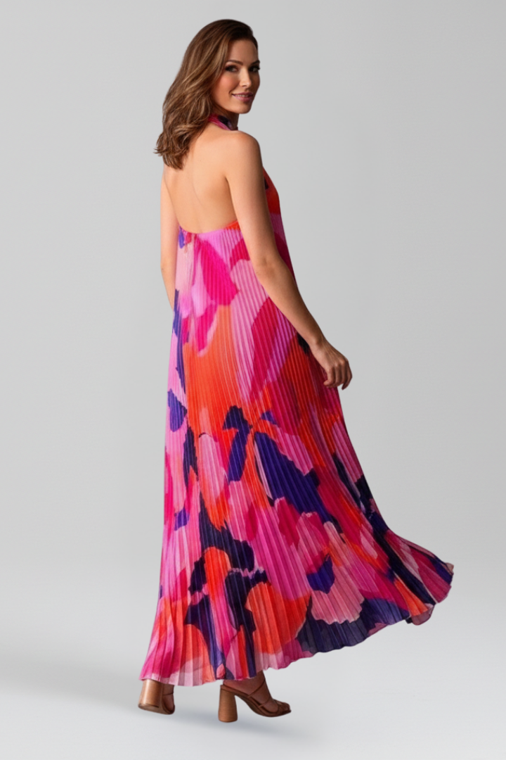 Lucia | Sleeveless Pleated Maxi Dress