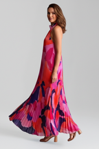 Lucia | Sleeveless Pleated Maxi Dress