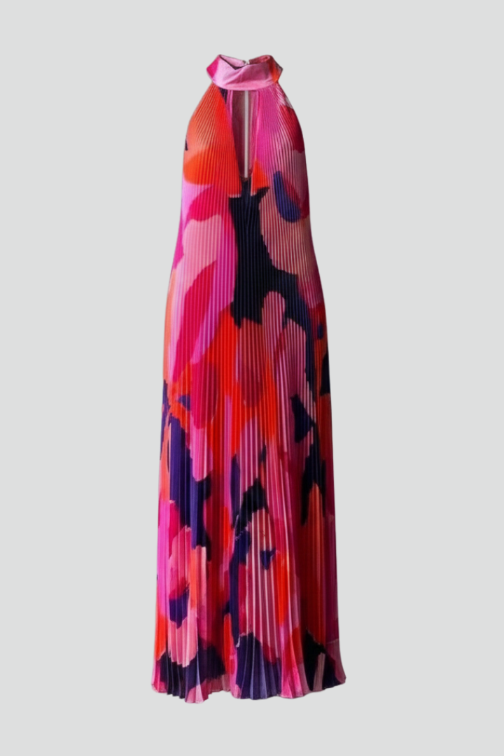 Lucia | Sleeveless Pleated Maxi Dress