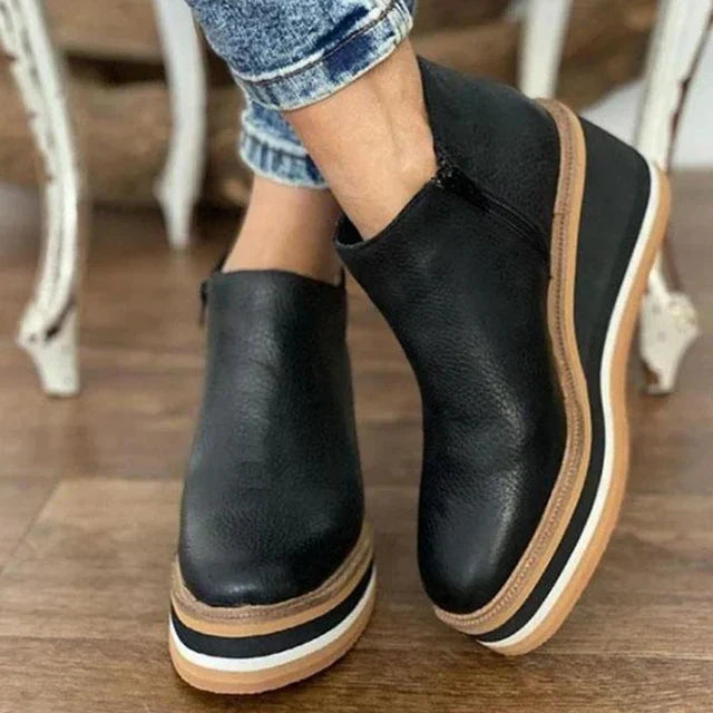 Lucille | Sleek Waterproof Side-Zip Boots