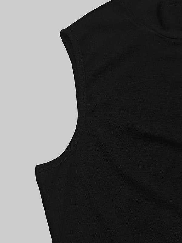 Lyra | Sleeveless Bodycon Mock Neck Maxi Dress