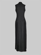 Lyra | Sleeveless Bodycon Mock Neck Maxi Dress