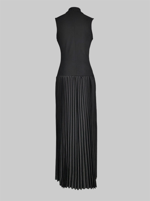Lyra | Sleeveless Bodycon Mock Neck Maxi Dress