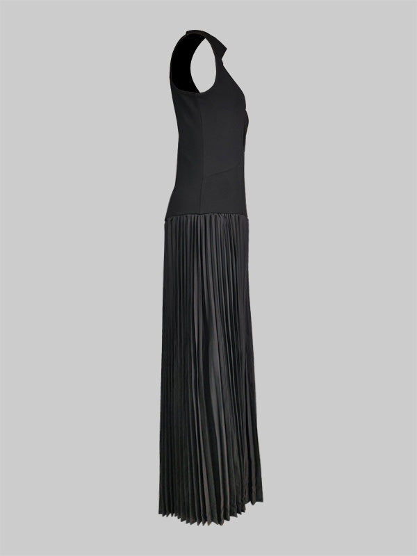 Lyra | Sleeveless Bodycon Mock Neck Maxi Dress