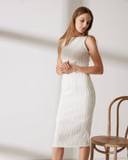 Madeleine | Textured Cami Wedding Guest Midi Dress