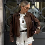 Mallory | Cropped Zip-Up Bomber Jacket
