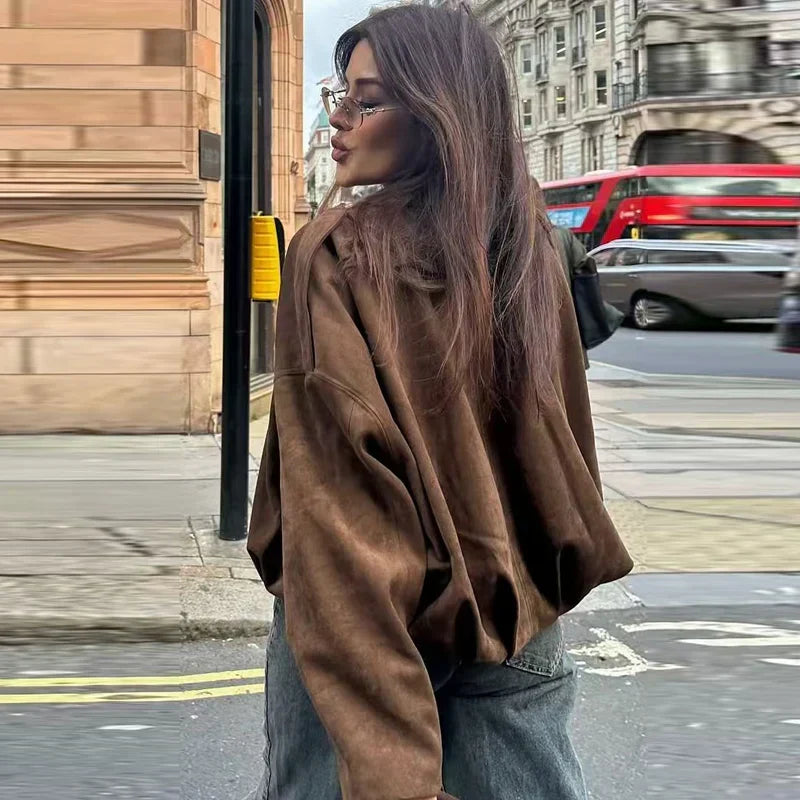 Mallory | Cropped Zip-Up Bomber Jacket