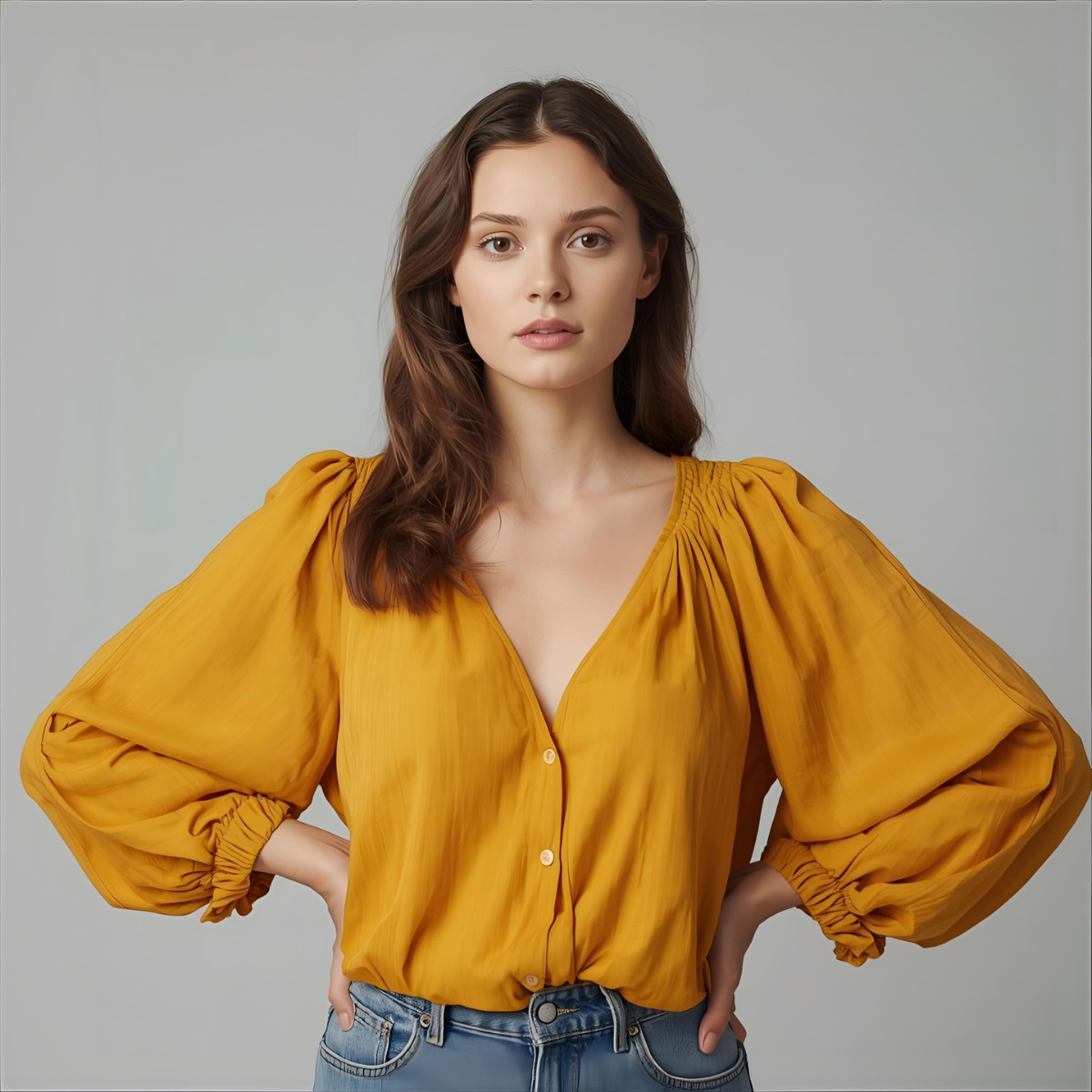 Marcella | Relaxed Fit Lightweight Yellow Top