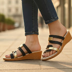 Marcella | Slip-On Orthopedic Sandals with Glitter Straps