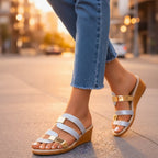 Marcella | Slip-On Orthopedic Sandals with Glitter Straps