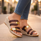 Marcella | Slip-On Orthopedic Sandals with Glitter Straps