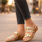 Marcella | Slip-On Orthopedic Sandals with Glitter Straps