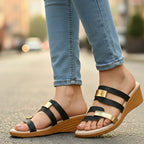 Marcella | Slip-On Orthopedic Sandals with Glitter Straps