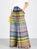 Margaret | Loose Fit Wide Leg Printed Casual Pants