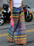 Margaret | Loose Fit Wide Leg Printed Casual Pants
