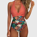 Margot | V-Neck Floral One-Piece Swimsuit