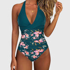 Margot | V-Neck Floral One-Piece Swimsuit
