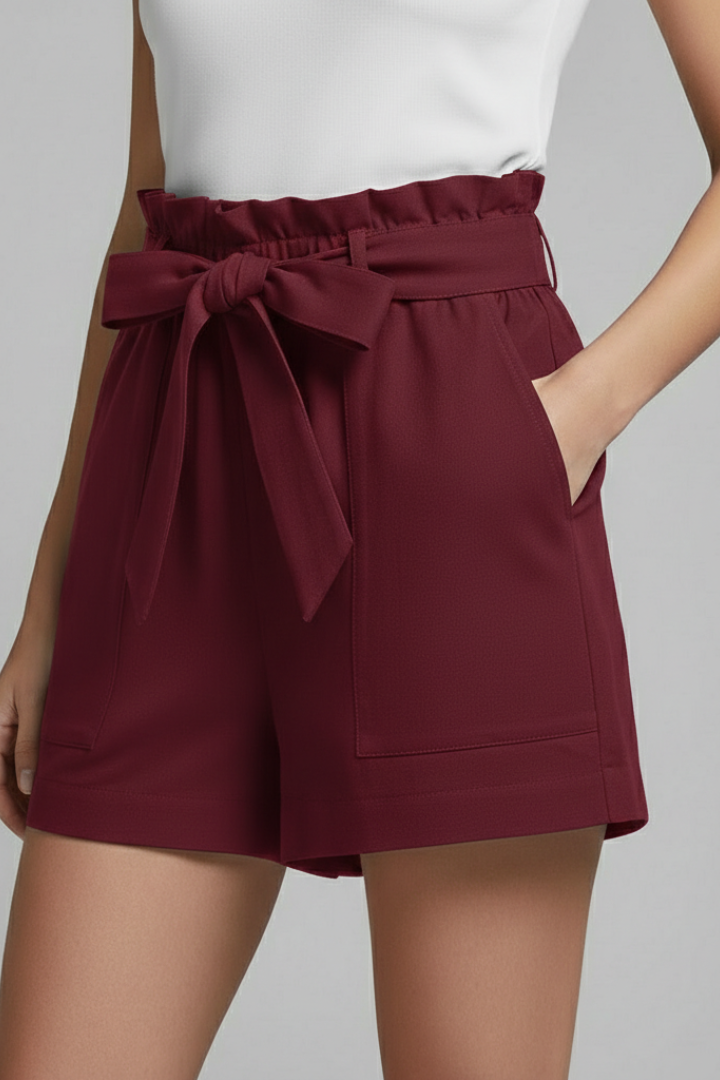 Mariana | Relaxed Fit Tie Waist Shorts With Pockets