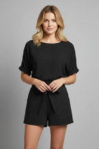Mariana | Relaxed Fit Tie Waist Shorts With Pockets