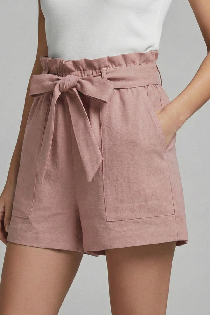 Mariana | Relaxed Fit Tie Waist Shorts With Pockets
