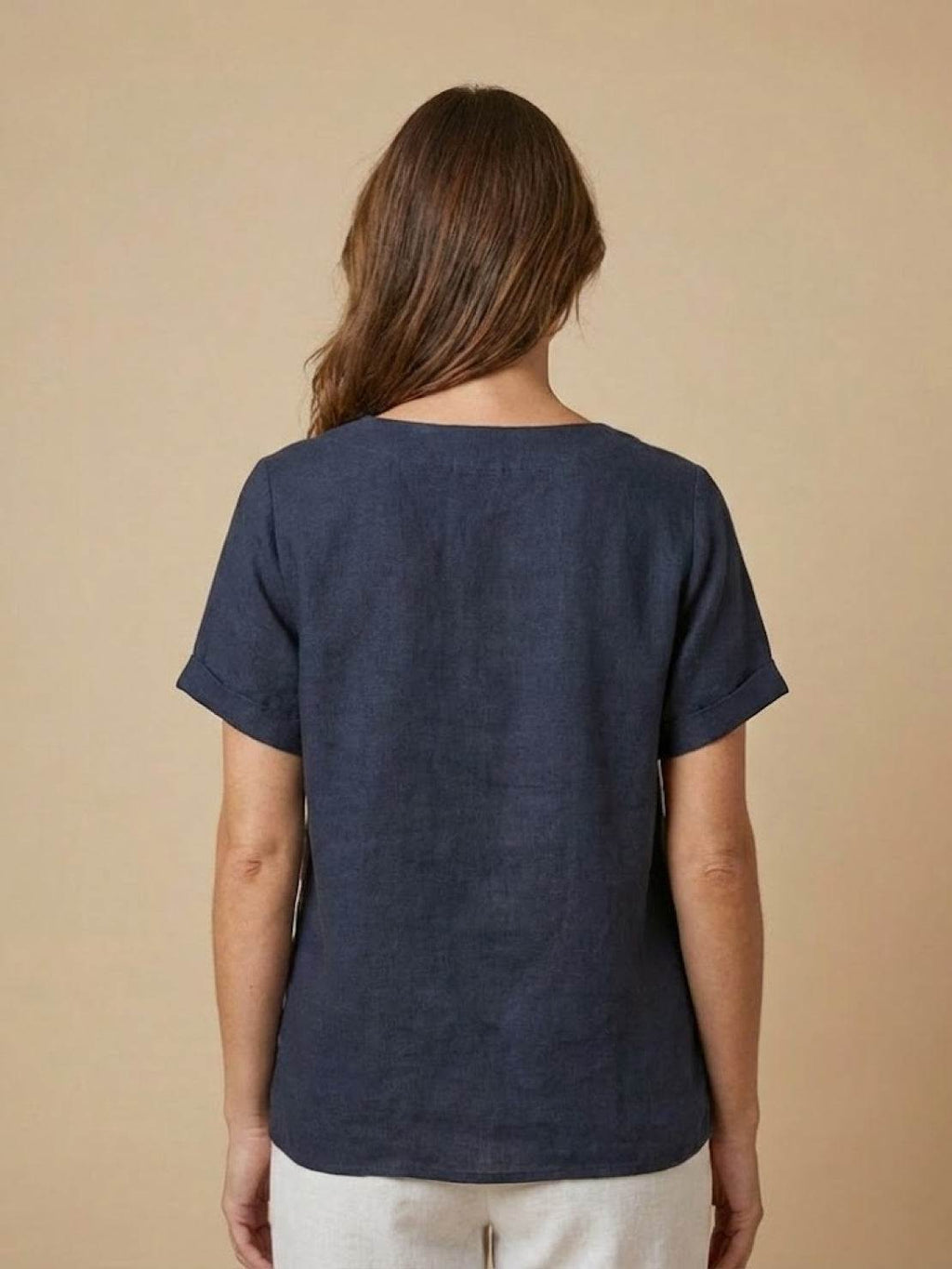 Matilda | Relaxed Fit Round Neck Button Blouse