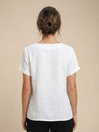 Matilda | Relaxed Fit Round Neck Button Blouse