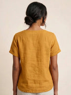 Matilda | Relaxed Fit Round Neck Button Blouse