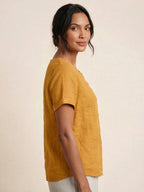 Matilda | Relaxed Fit Round Neck Button Blouse