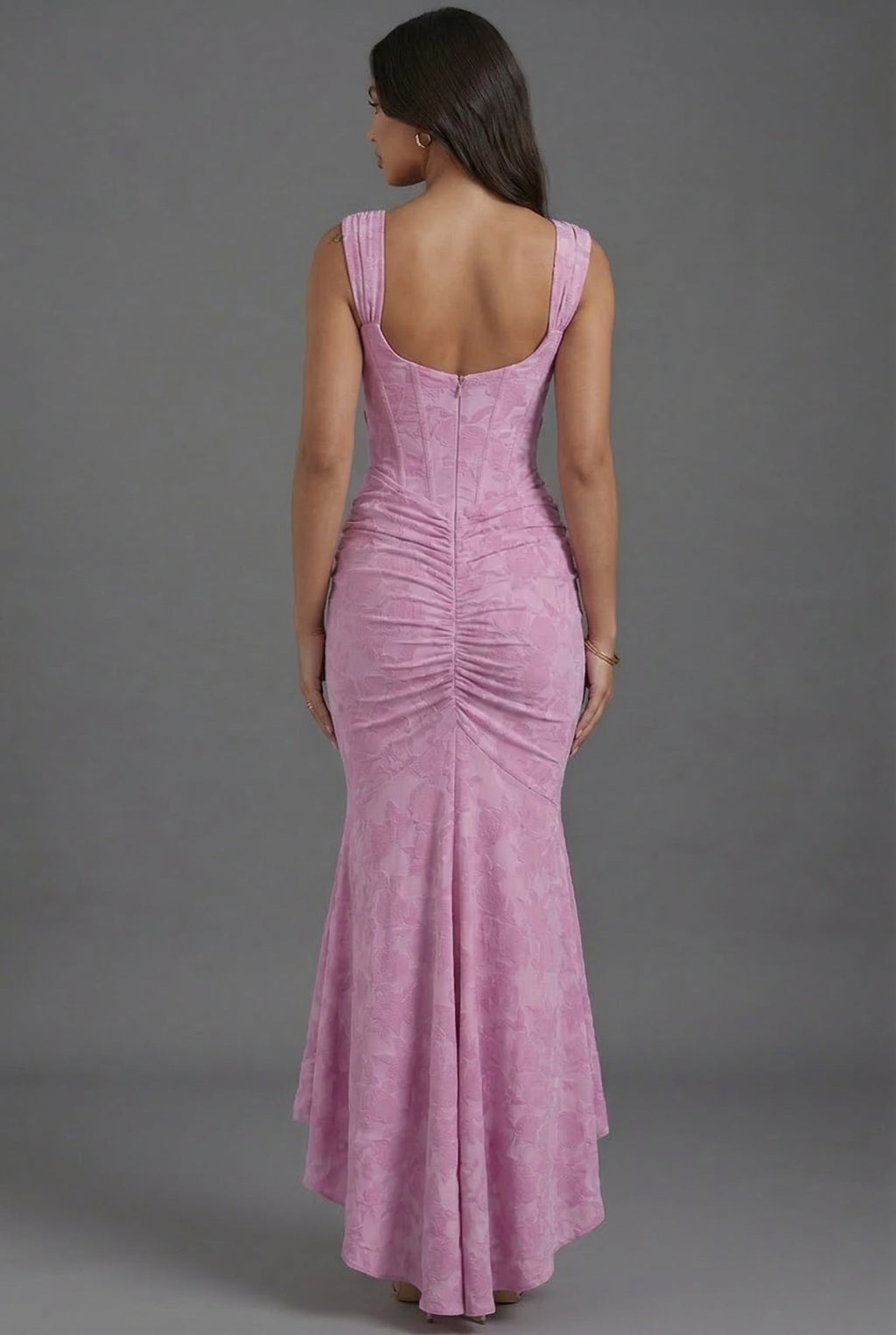 Meadow | Fitted Corset Bodice Maxi Dress with Fishtail Hem