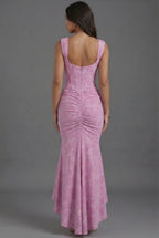 Meadow | Fitted Corset Bodice Maxi Dress with Fishtail Hem