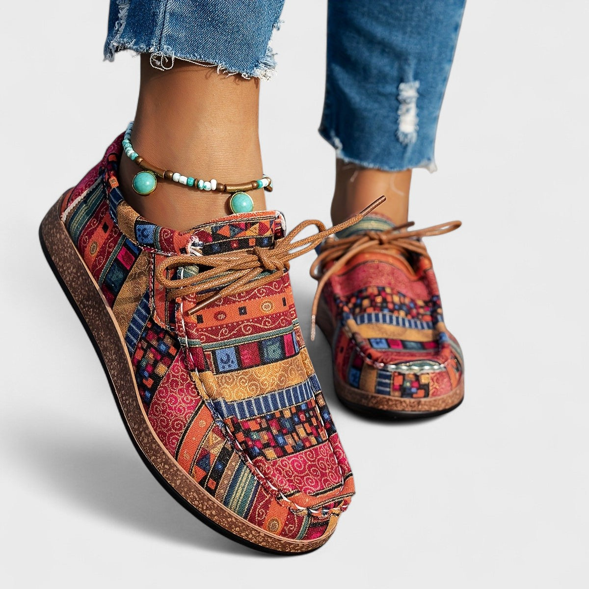 Michaela | Cushioned Support Low-Top Sneakers
